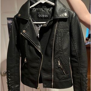 Guess leather jacket XS